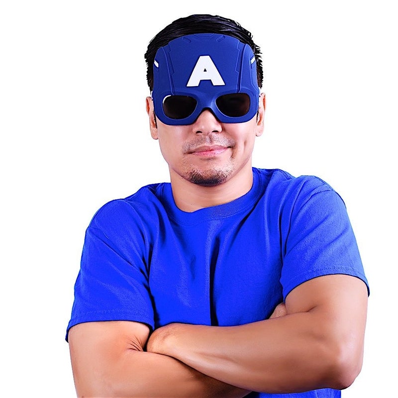 Sun-Staches Marvel Official Captain America Sunglasses | Costume Accessory Mask | UV400 | One Size Fits Most - Image 3